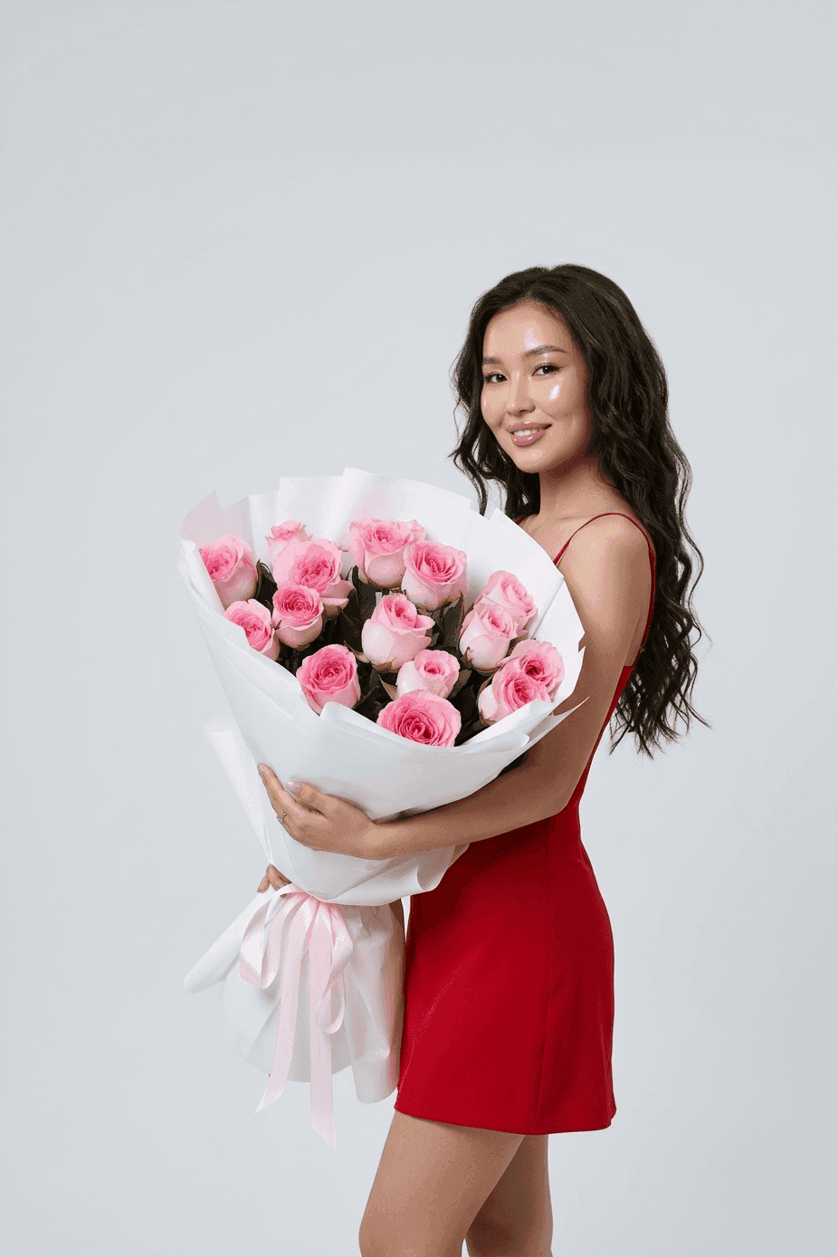 Премиум метровая роза S (Royal Pink)